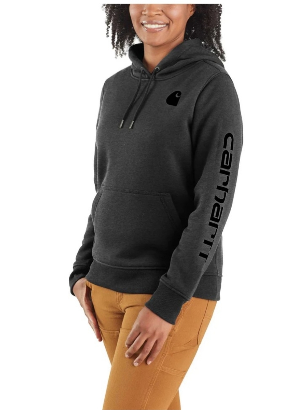 Woman's Carhartt Charcoal Gray Pullover Hooded Sweatshirt